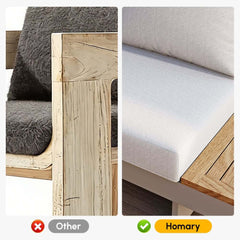 Modern Teak Wood Outdoor Sectional Sofa Set with Coffee Table