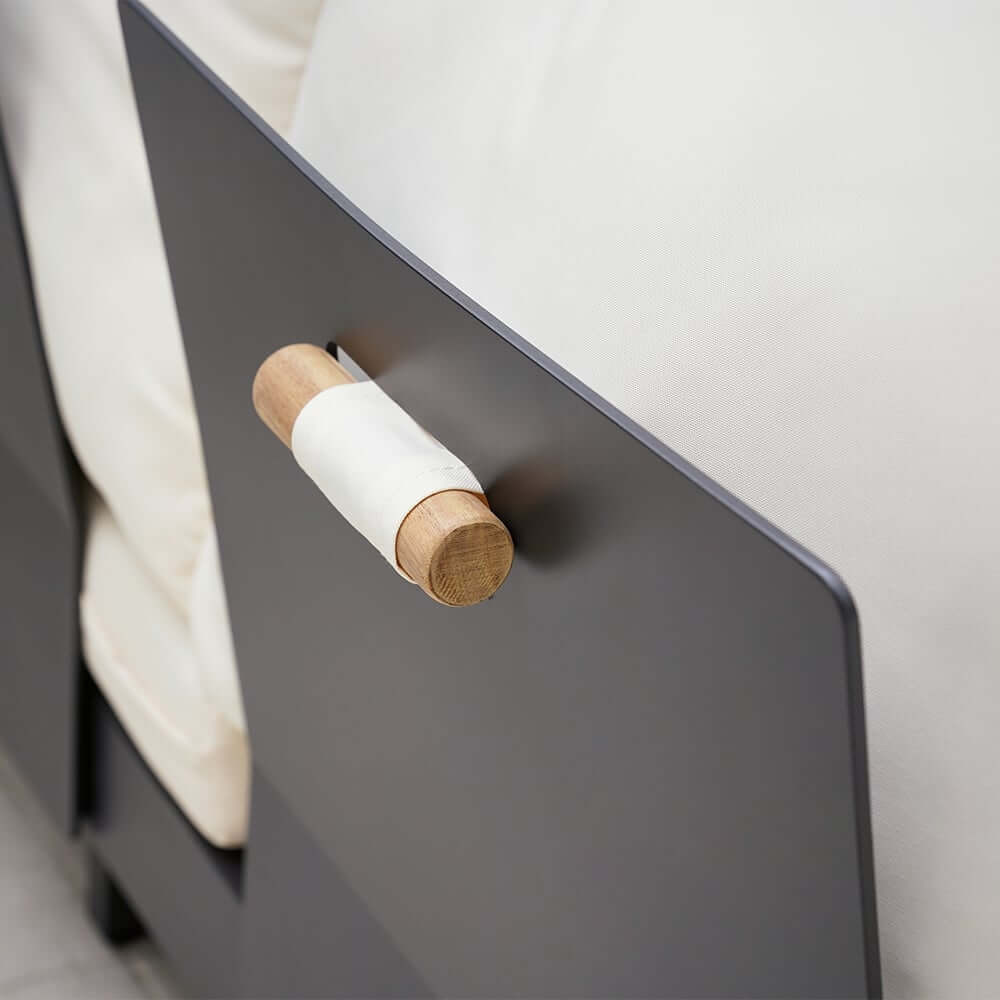 Modern Teak Wood Outdoor Sectional Sofa Set with Coffee Table