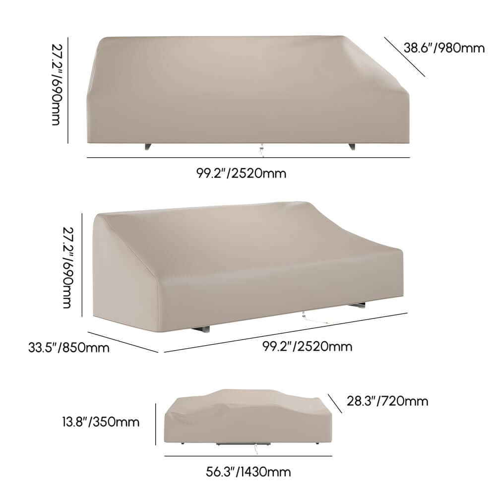 Modern Teak Wood Outdoor Sectional Sofa Set with Coffee Table Dimensions