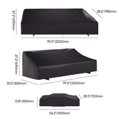 Modern Teak Wood Outdoor Sectional Sofa Set with Coffee Table Dimensions