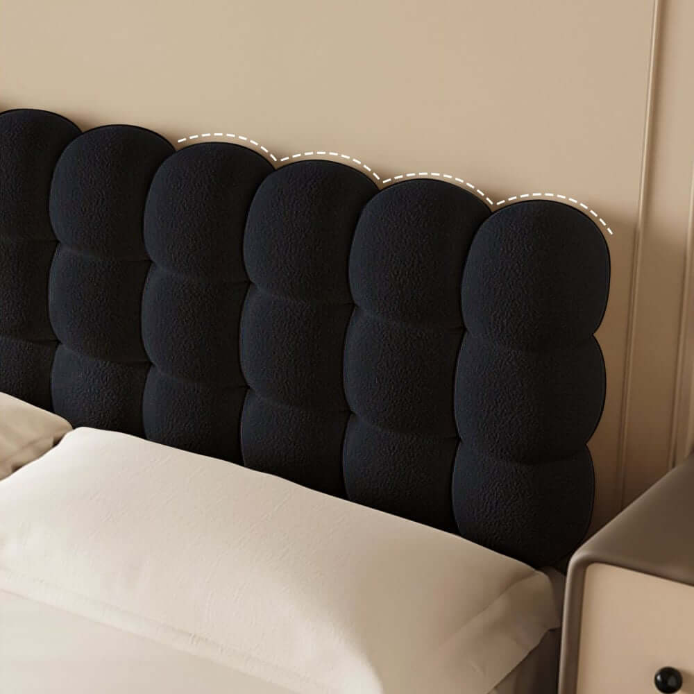 Modern Teddy Velvet Wall Mounted Tufted Headboard