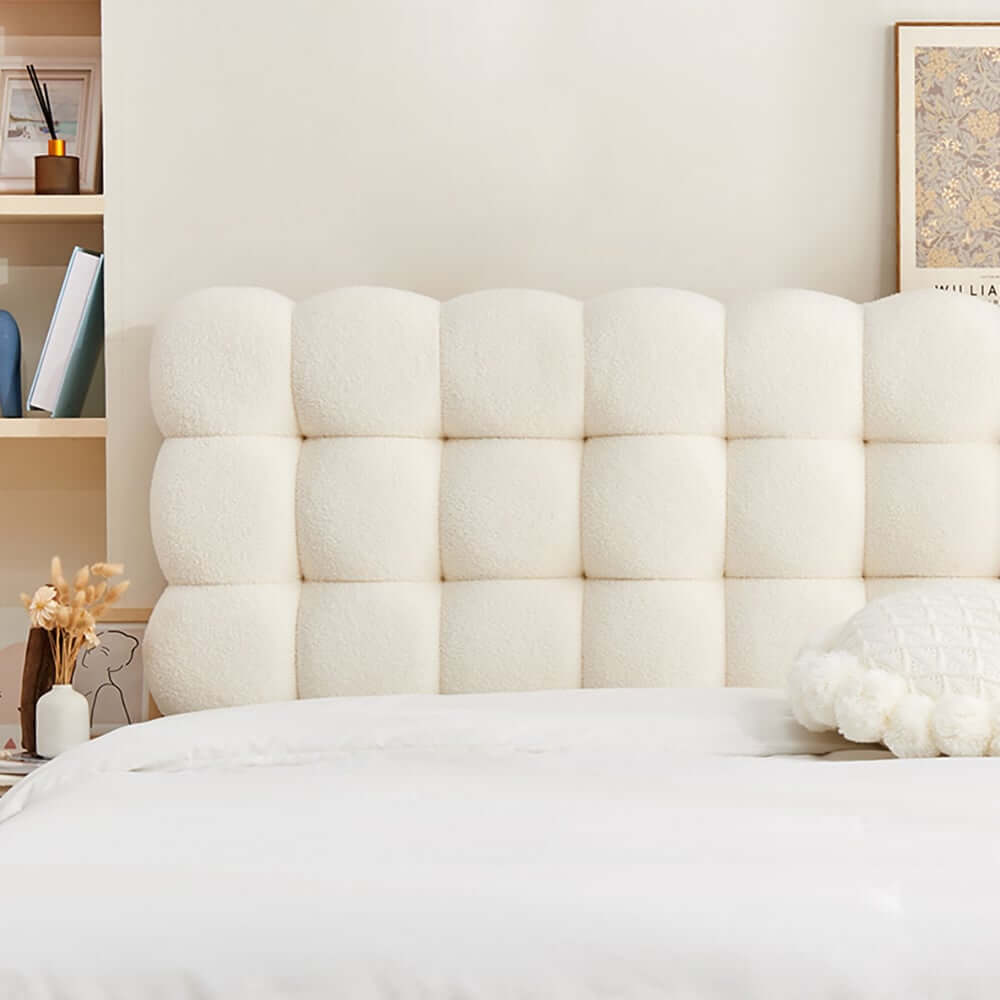 Modern Teddy Velvet Wall Mounted Tufted Headboard