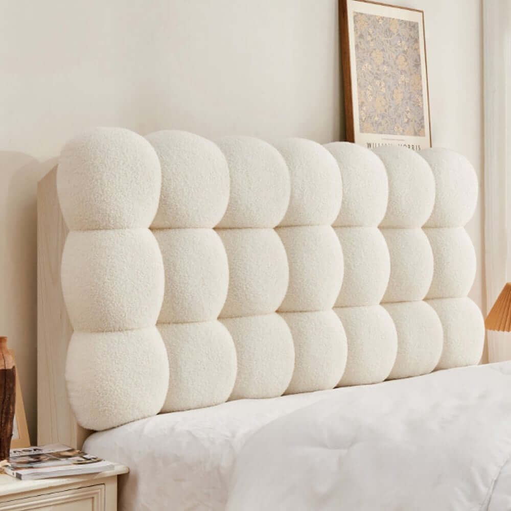 Modern Teddy Velvet Wall Mounted Tufted Headboard