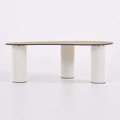 Modern Tempered Glass Coffee Table With Engineered Wood Base
