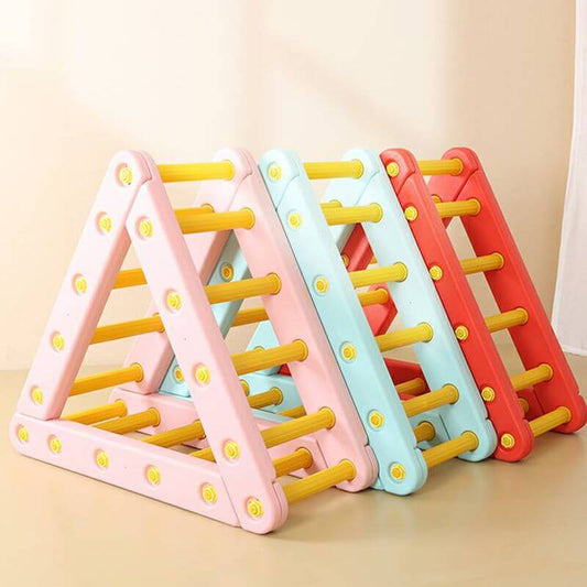 Modern Triangular Climbing Frame in Vibrant Colors for Indoor Play Main Product Image