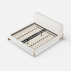 Modern Upholstered King Bed with Cotton & Linen Fabric