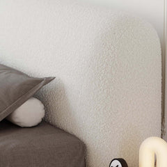 Modern Upholstered King Bed with Cotton & Linen Fabric