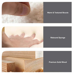 Modern Upholstered King Bed with Cotton & Linen Fabric