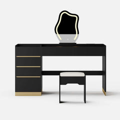 Modern Vanity Set with Lighted Mirror and Charging Station