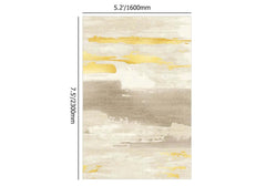 Modern Velvet Abstract Rug in Gray and Gold for Living Room Dimensions