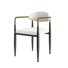 Modern Velvet Arm Chair Set - Solid Back, Metal Legs