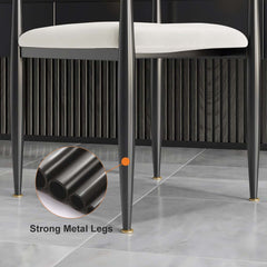 Modern Velvet Arm Chair Set - Solid Back, Metal Legs