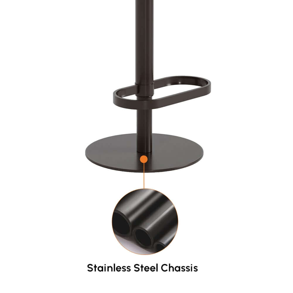 Modern Velvet Bar Stool With Adjustable Height And Swivel