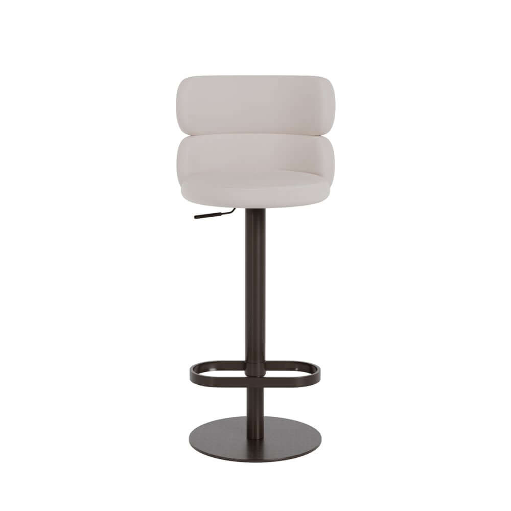 Modern Velvet Bar Stool With Adjustable Height And Swivel