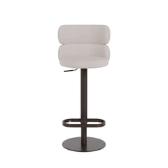 Modern Velvet Bar Stool With Adjustable Height And Swivel