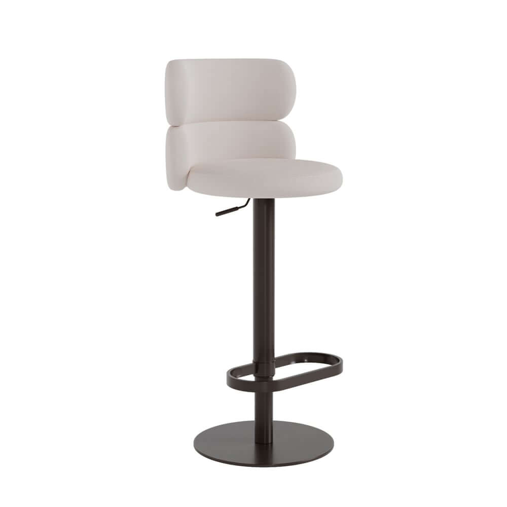 Modern Velvet Bar Stool With Adjustable Height And Swivel
