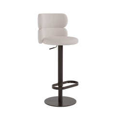 Modern Velvet Bar Stool With Adjustable Height And Swivel