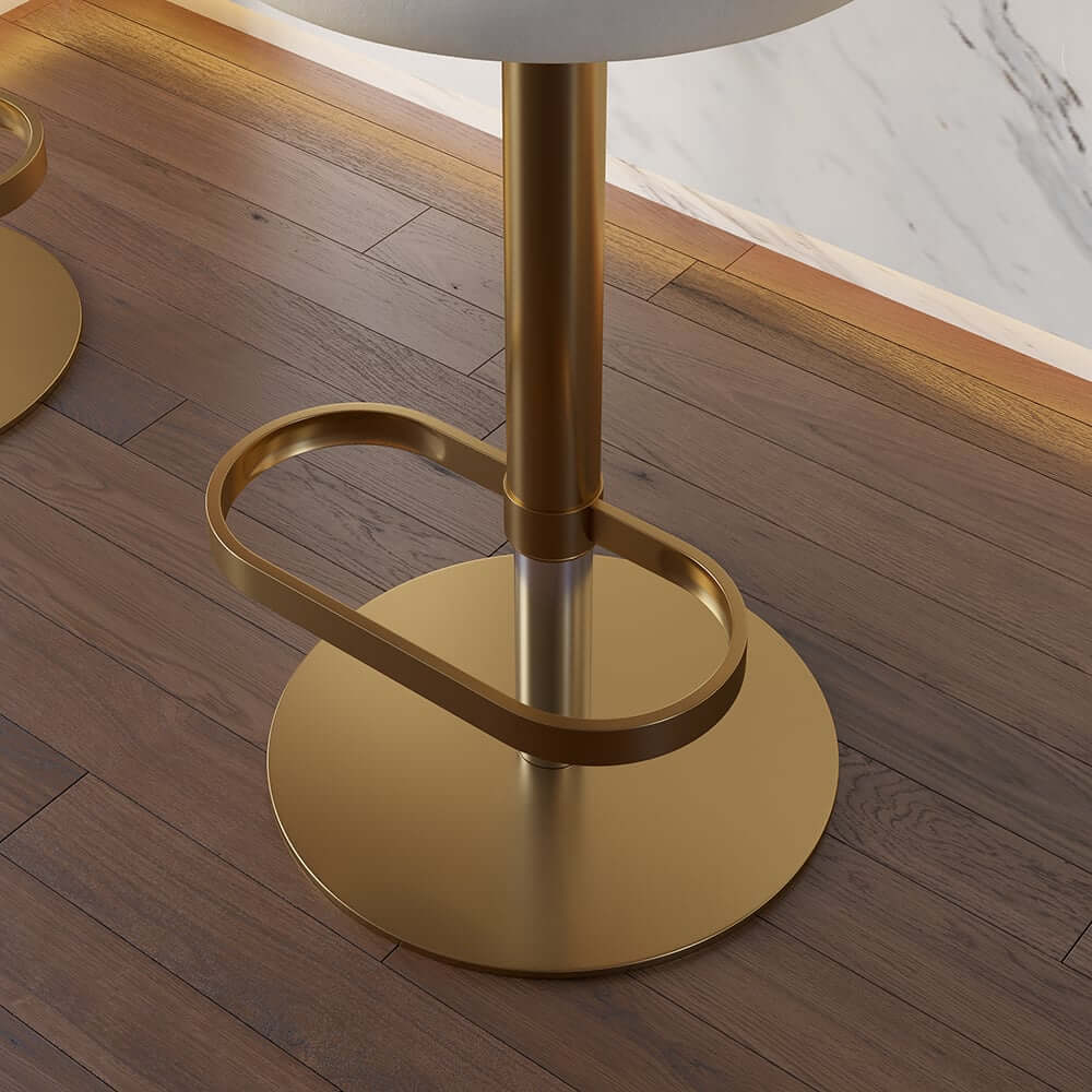 Modern Velvet Bar Stool With Adjustable Height And Swivel