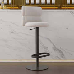 Modern Velvet Bar Stool With Adjustable Height And Swivel