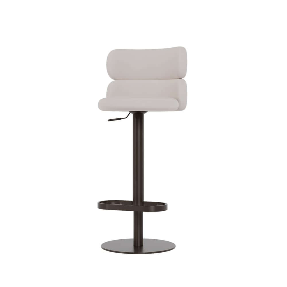Modern Velvet Bar Stool With Adjustable Height And Swivel