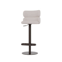 Modern Velvet Bar Stool With Adjustable Height And Swivel