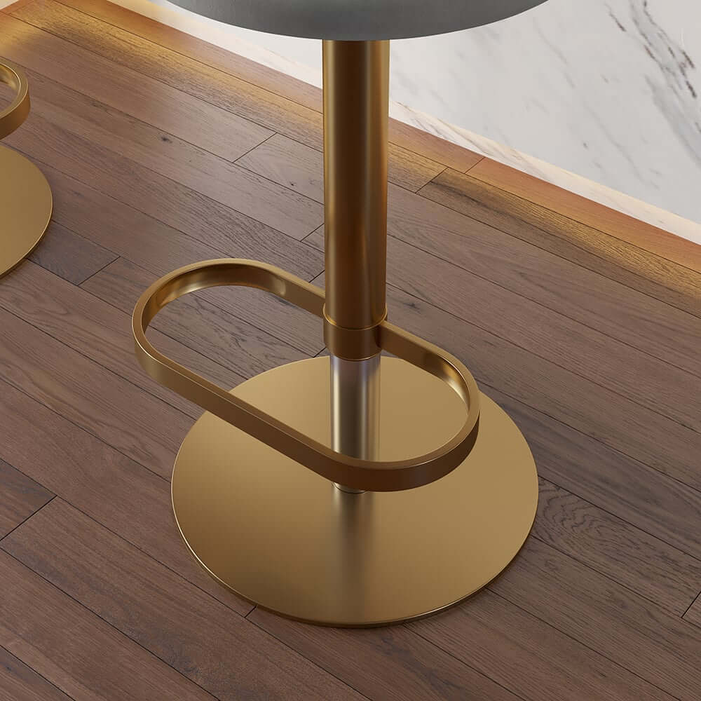 Modern Velvet Bar Stool With Adjustable Height And Swivel