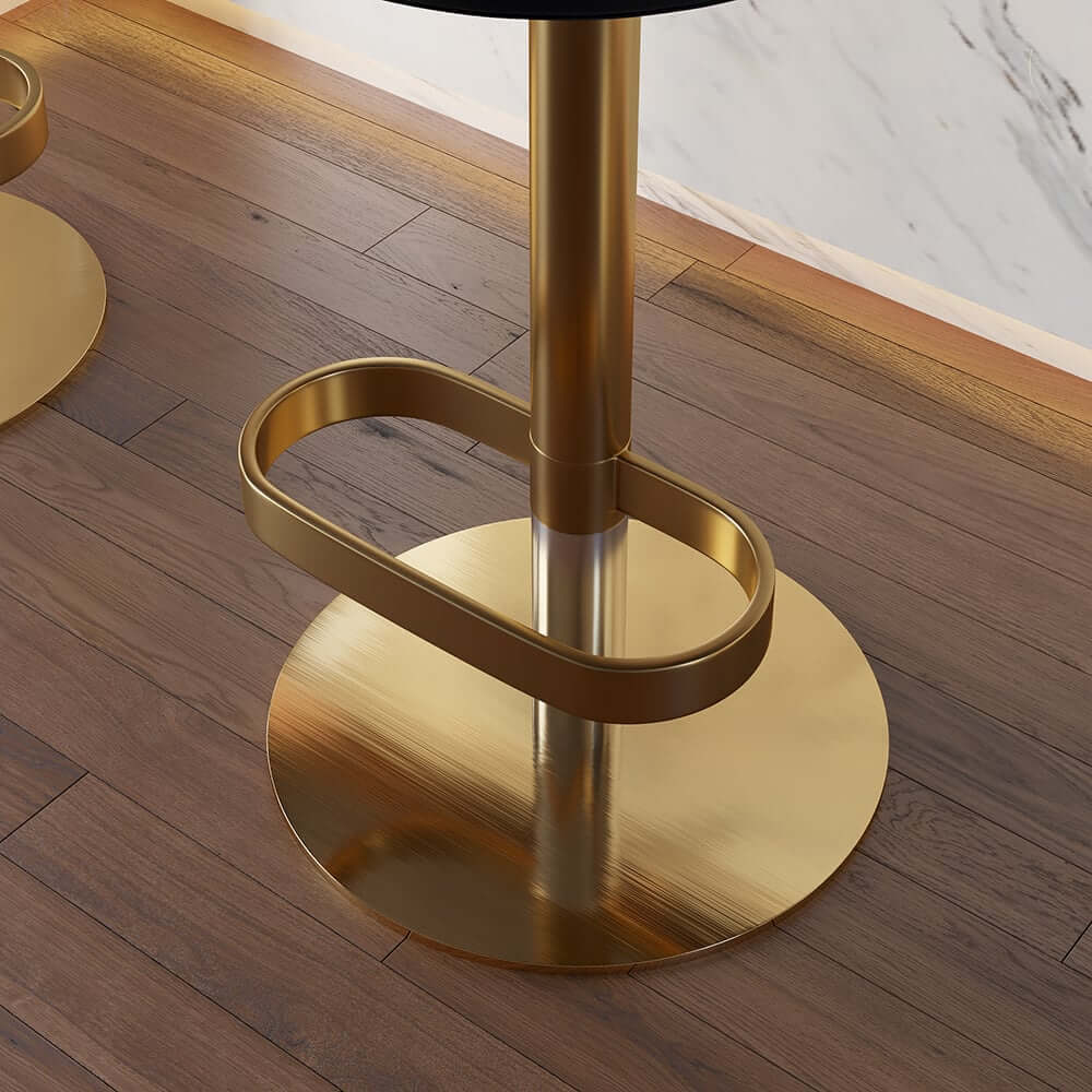 Modern Velvet Bar Stool With Adjustable Height And Swivel