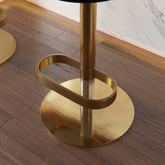Modern Velvet Bar Stool With Adjustable Height And Swivel