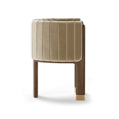 Modern Velvet Barrel Chair With Birch Legs