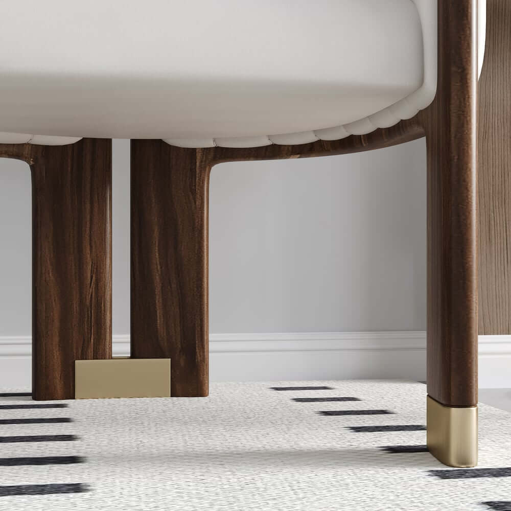 Modern Velvet Barrel Chair With Birch Legs