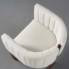 Modern Velvet Barrel Chair With Birch Legs