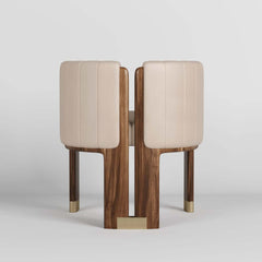 Modern Velvet Barrel Chair With Birch Legs