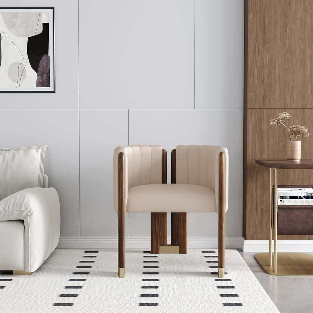 Modern Velvet Barrel Chair With Birch Legs