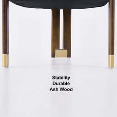 Modern Velvet Barrel Chair With Birch Legs