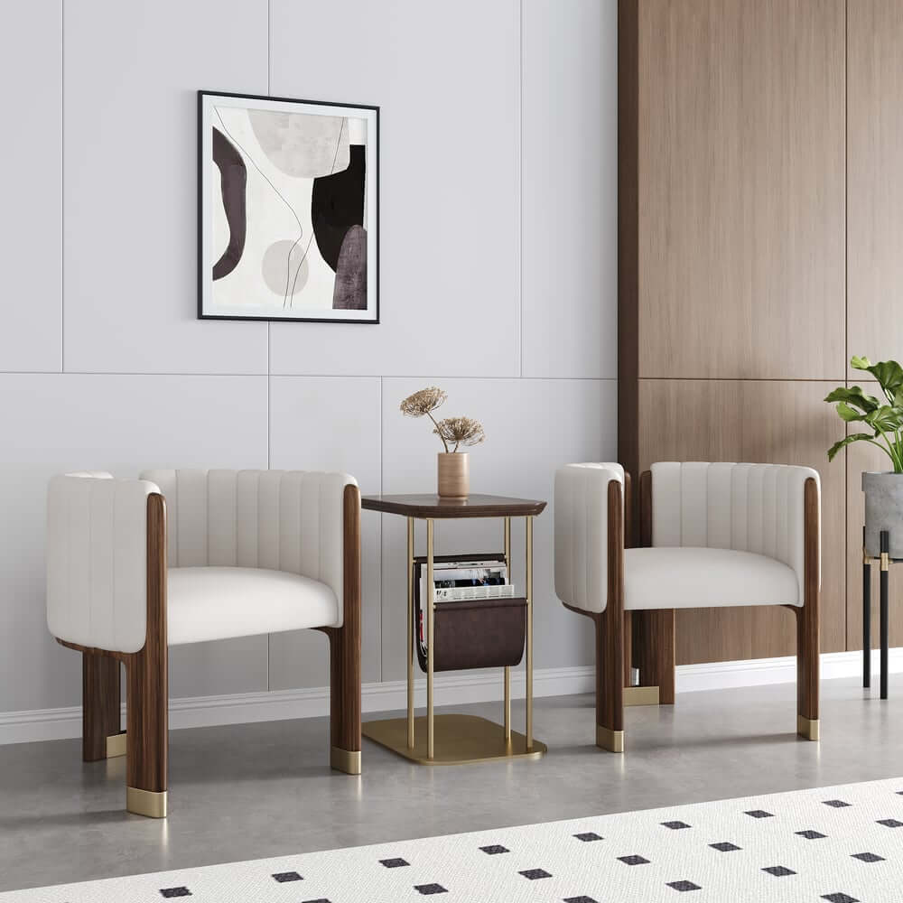 Modern Velvet Barrel Chair With Birch Legs