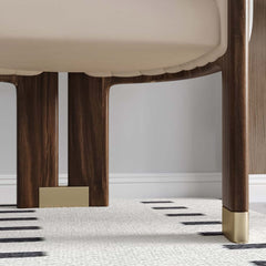 Modern Velvet Barrel Chair With Birch Legs