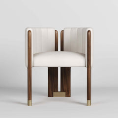 Modern Velvet Barrel Chair With Birch Legs