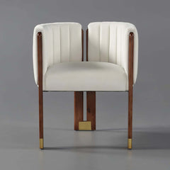 Modern Velvet Barrel Chair With Birch Legs