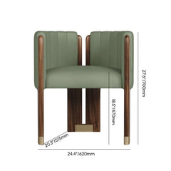 Modern Velvet Barrel Chair With Birch Legs Dimensions