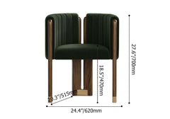 Modern Velvet Barrel Chair With Birch Legs Dimensions
