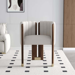 Modern Velvet Barrel Chair With Birch Legs Main Product Image