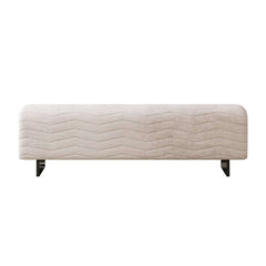 Modern Velvet Bedroom Bench with Stainless Steel Legs