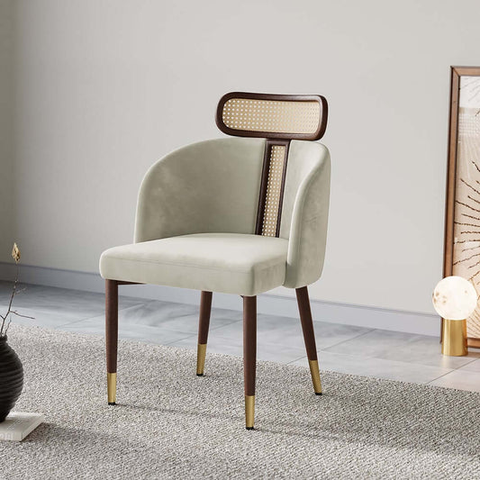 Modern Velvet Dining Side Chairs with High Back, Set of 2