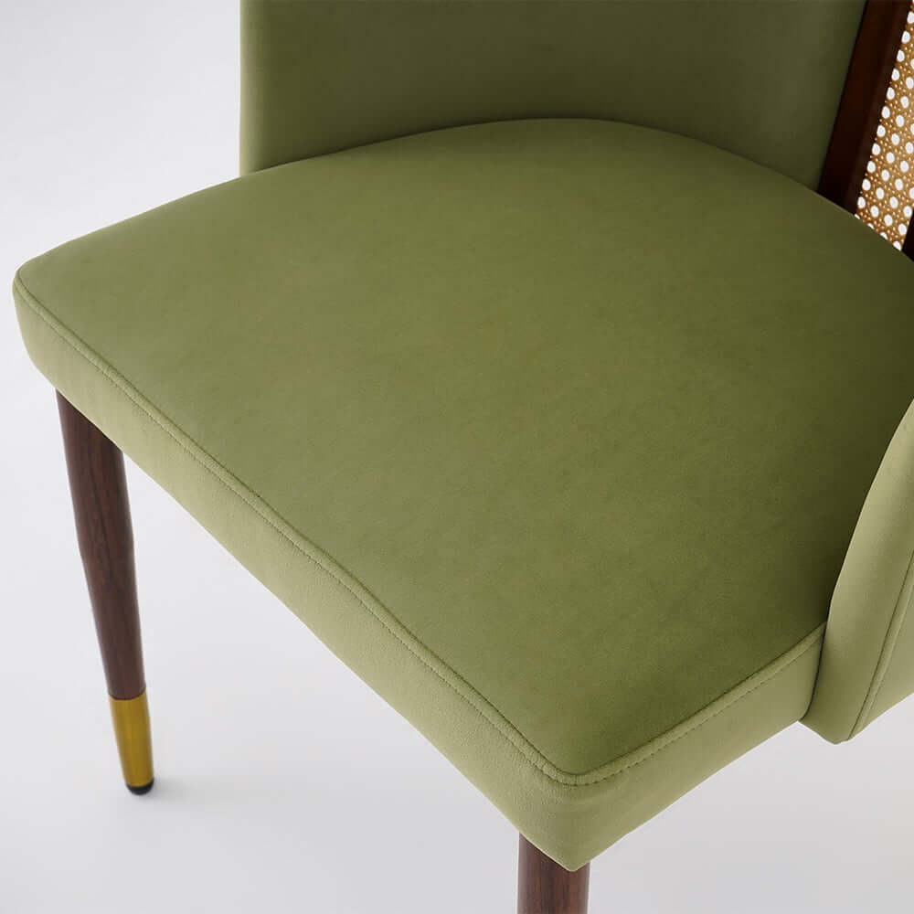 Modern Velvet Dining Side Chairs with High Back, Set of 2