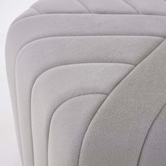 Modern Velvet Hexagon Pouf Ottoman, No Assembly Required