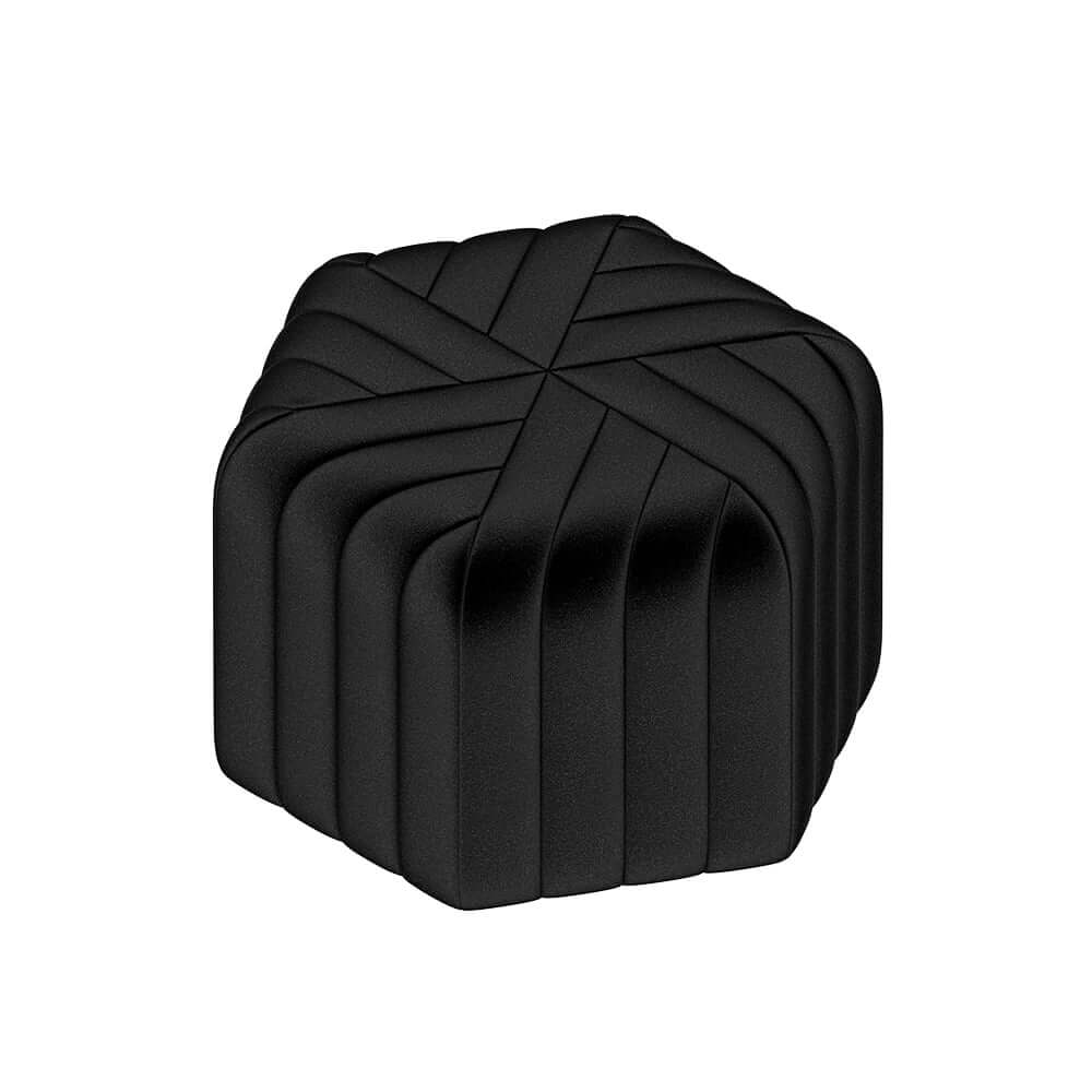 Modern Velvet Hexagon Pouf Ottoman, No Assembly Required