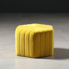 Modern Velvet Hexagon Pouf Ottoman, No Assembly Required