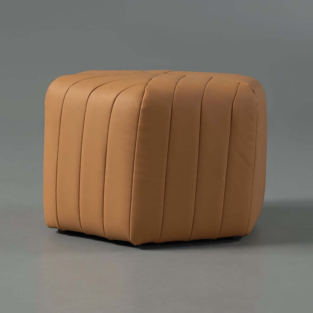 Modern Velvet Hexagon Pouf Ottoman, No Assembly Required