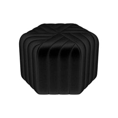 Modern Velvet Hexagon Pouf Ottoman, No Assembly Required