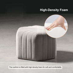Modern Velvet Hexagon Pouf Ottoman, No Assembly Required